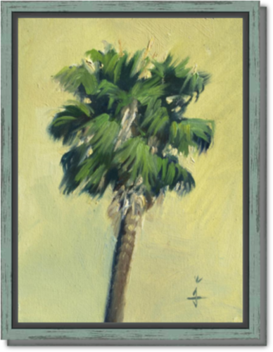 Palm - Framed Canvas Print