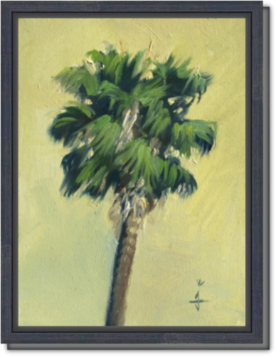 Palm - Framed Canvas Print